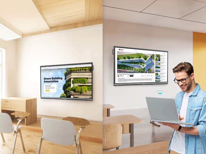 Màn hình tương tác ViewSonic IFP9851 4K 98 inch, Android 14, NFC, 50 điểm chạm, EPEAT Silver